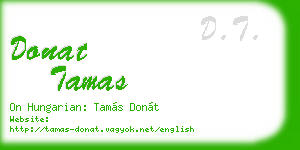 donat tamas business card